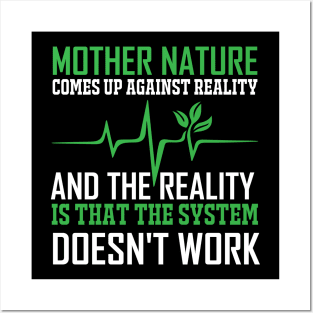 Mother Nature Climate Change Earth Day Quote Posters and Art